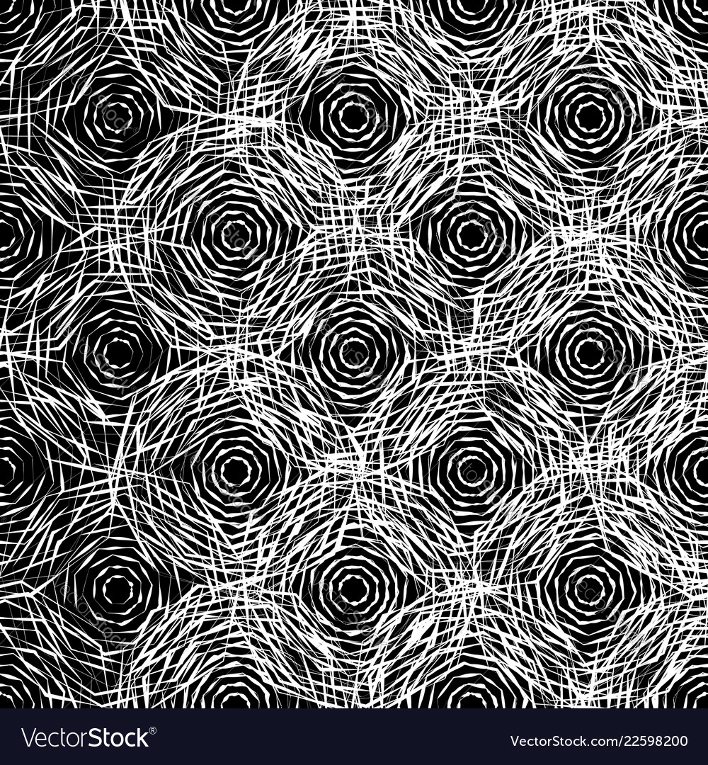 Monochrome texture with random octagons edgy vector image Monochrome texture with random octagons edgy