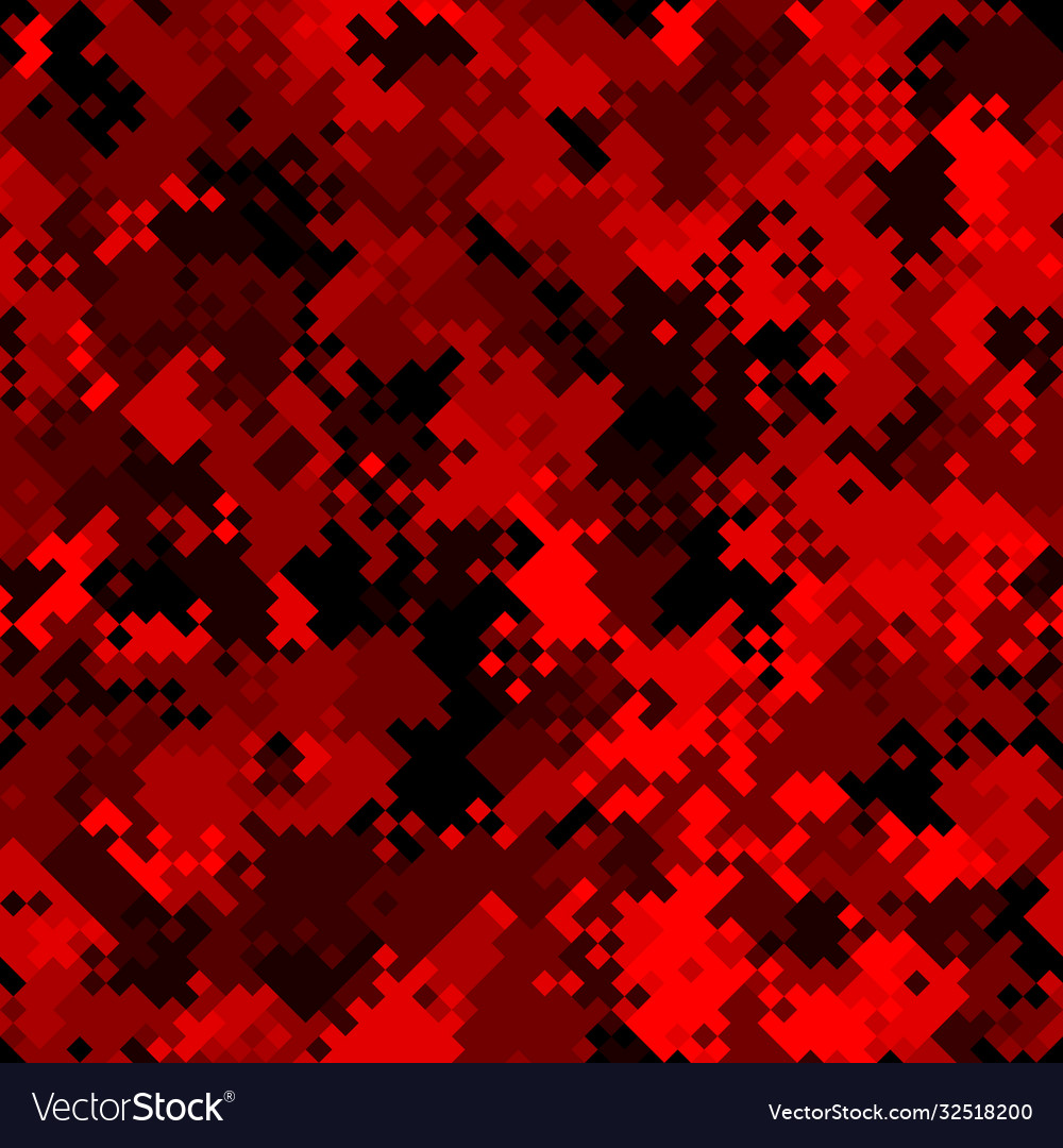 Red ruby halftones pixel clouds seamless pattern vector image Red ruby halftones pixel clouds seamless pattern