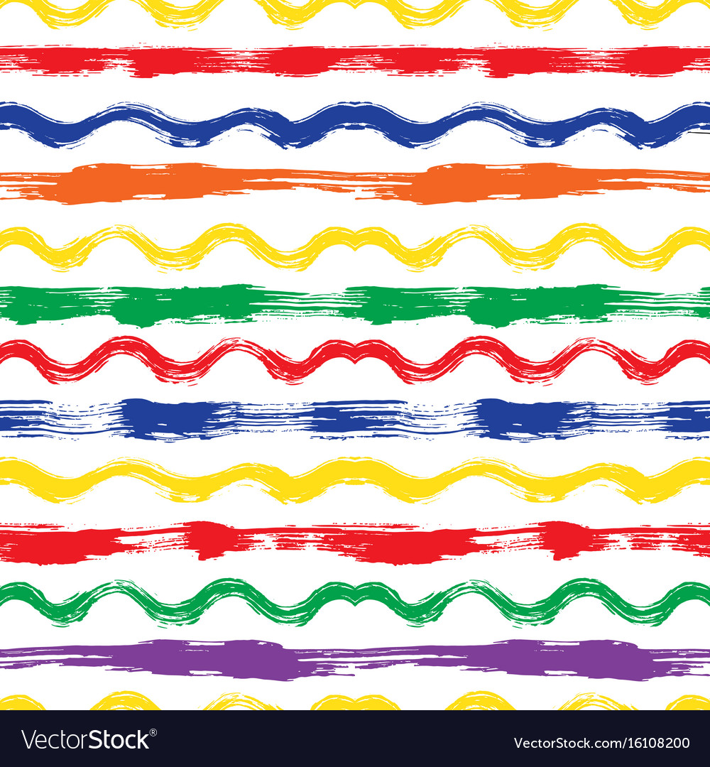 Seamless pattern with brush stripes