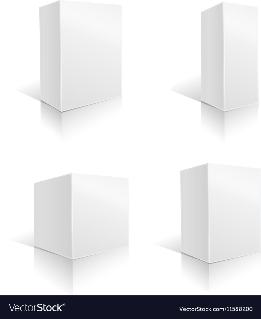 White Cardboard Boxes Set