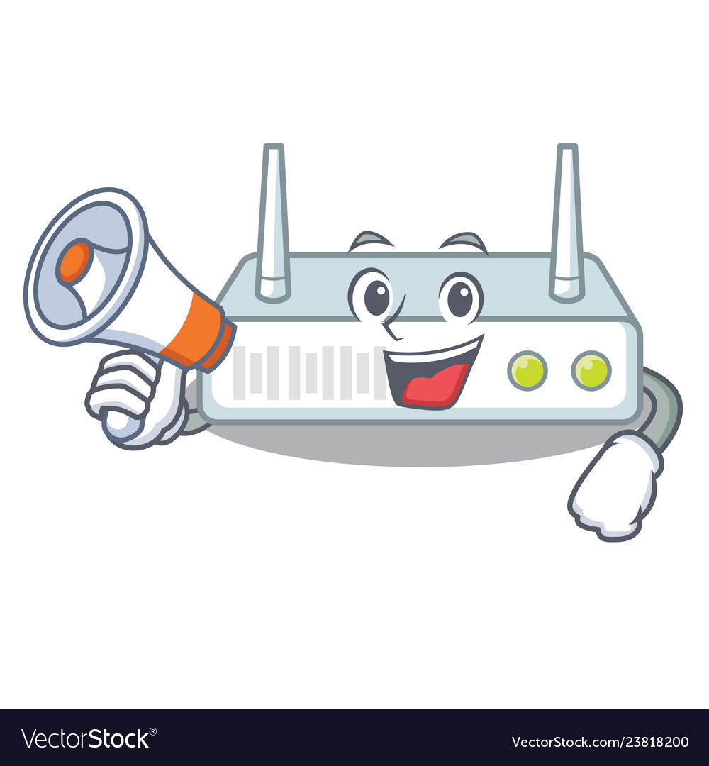 With megaphone router in the a character shape