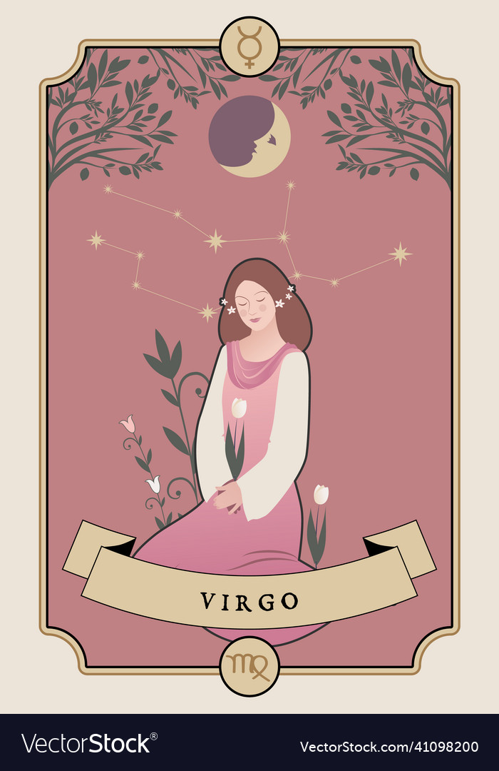 Zodiac sign aries vintage card poster image Vector Image