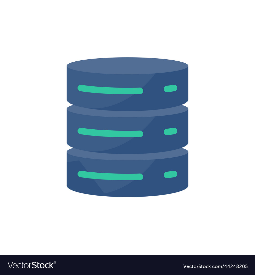 A database for storing large data in the cloud vector image A database for storing large data in the cloud