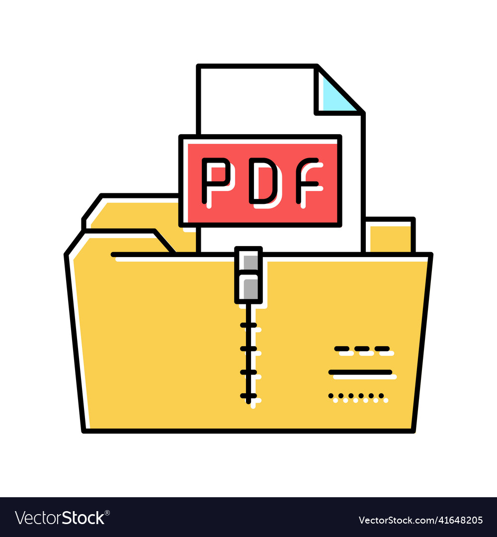 Archiving pdf file color icon