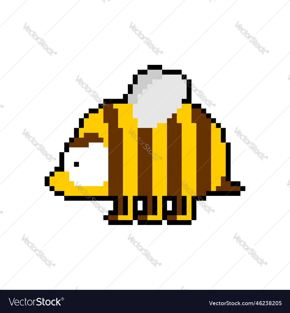 Bee pixel art 8 bit pixelated honeybee 8bit Vector Image Bee pixel art 8 bit pixelated honeybee 8bit