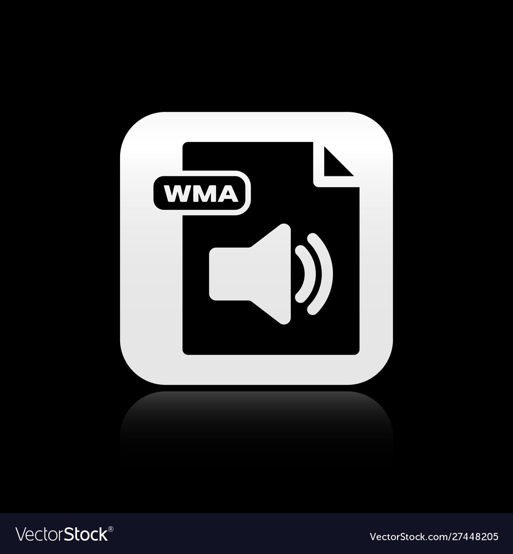 Black wma file document download button icon