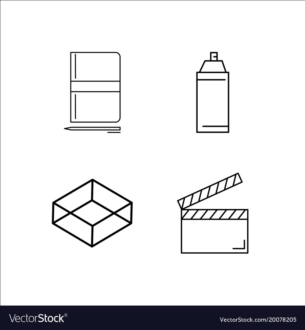 Design und Studio einfache lineare Icon-Setsimple