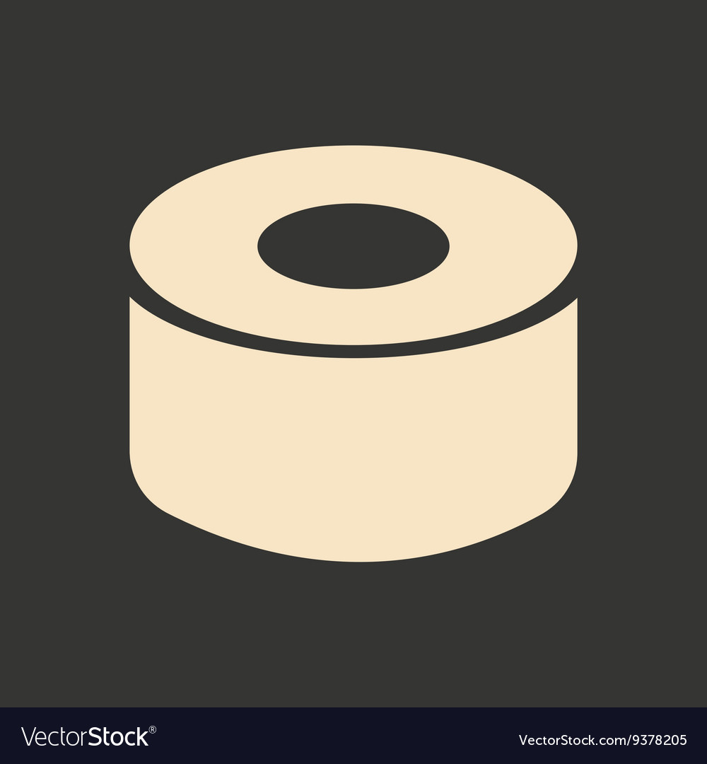 Flat with shadow icon and mobile application sushi