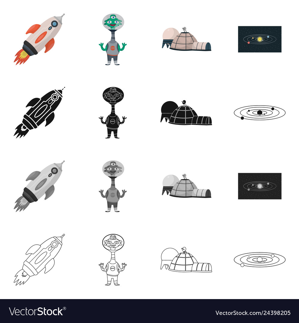 Isolated object of astronomy and technology symbol
