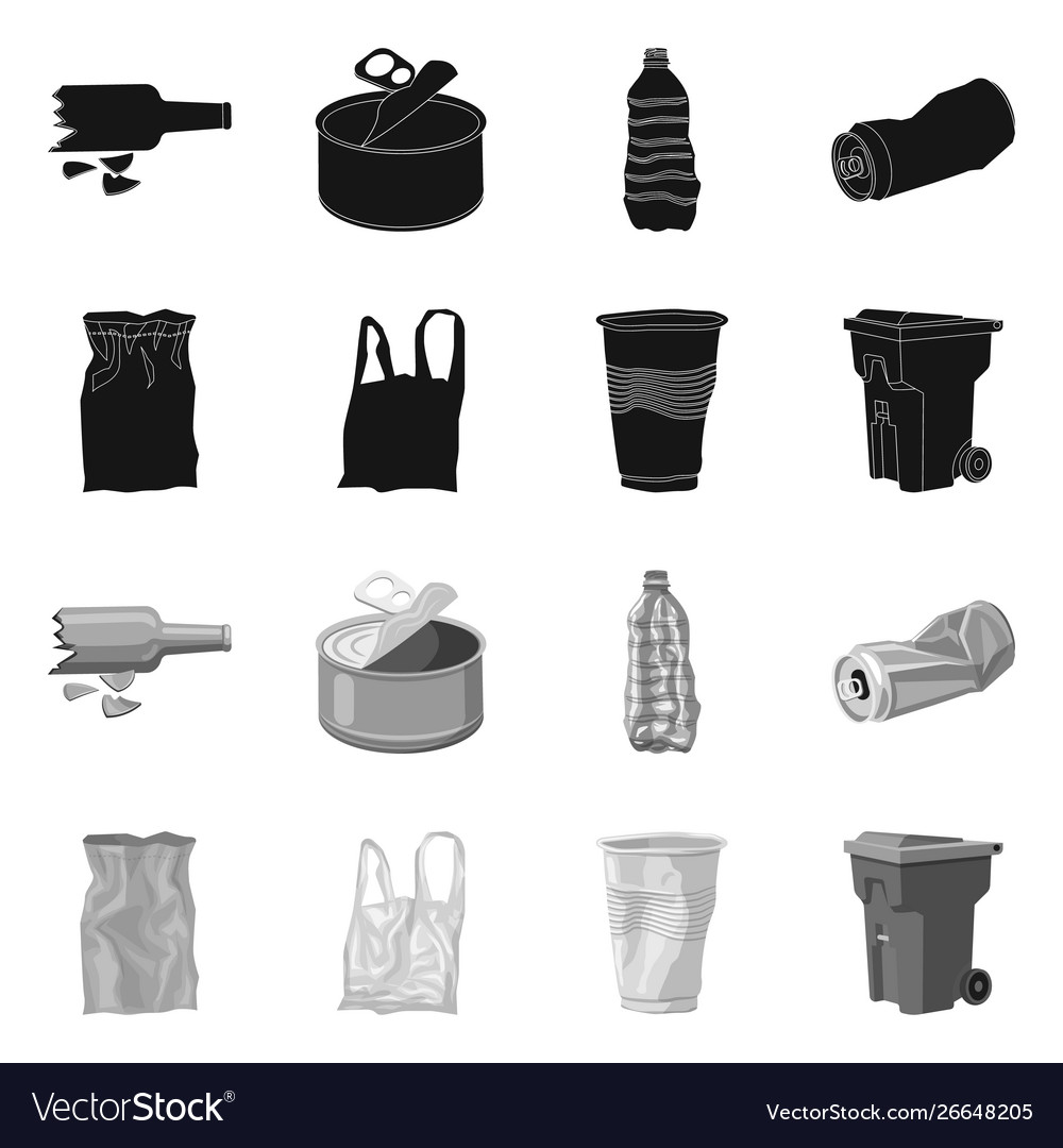 Isolated object refuse and junk symbol vector image Isolated object refuse and junk symbol