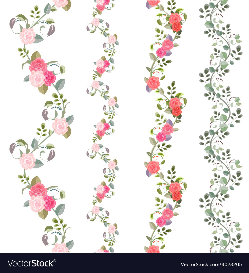 Lovely collection seamless borders with vintage