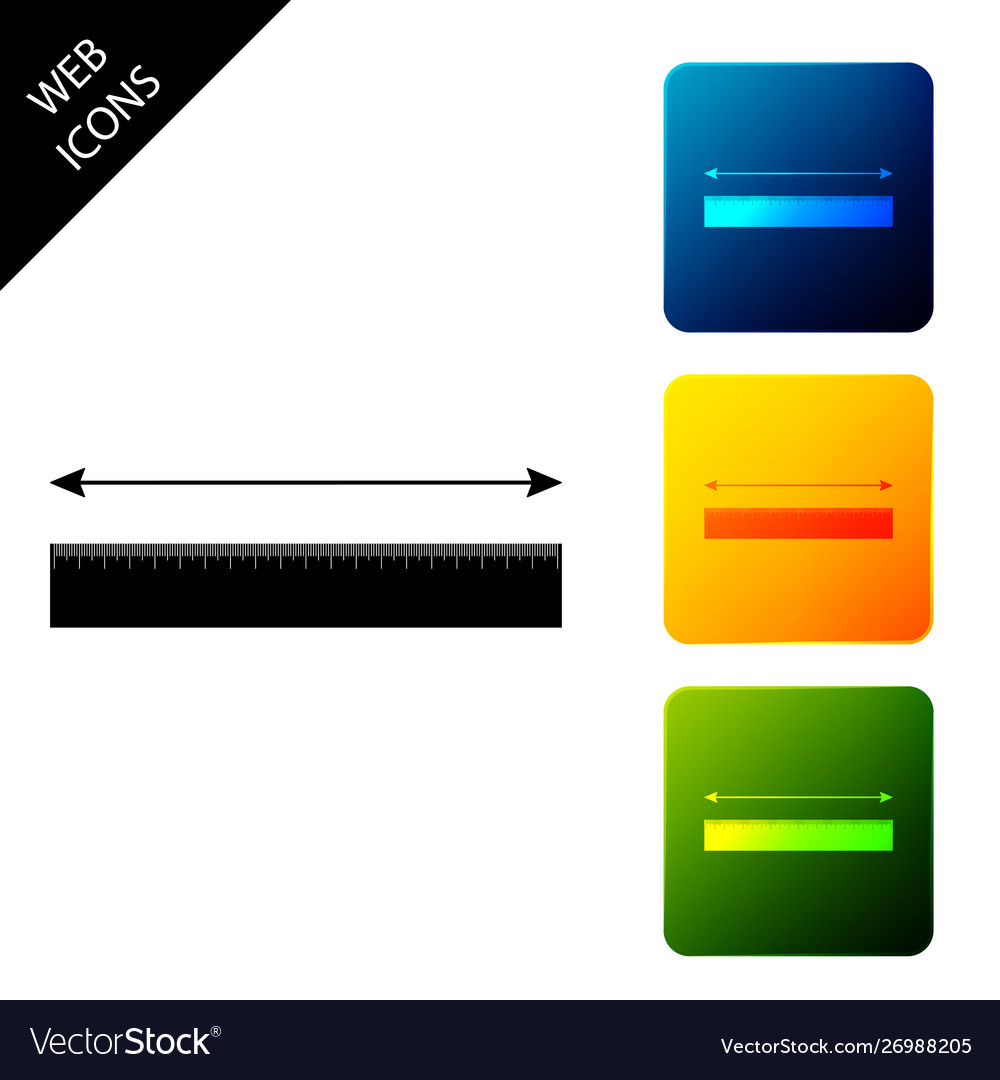 Measuring height and length icon isolated Vector Image