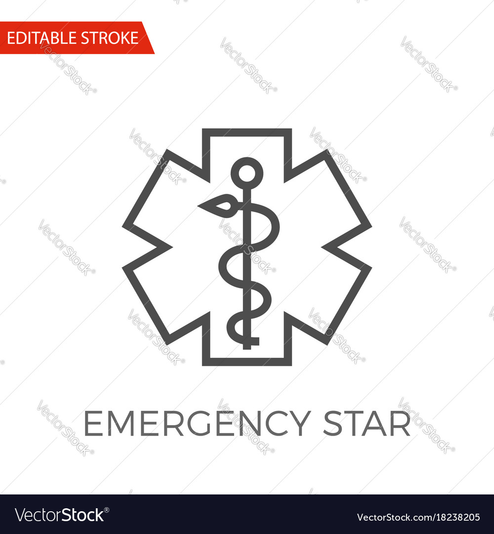 Medical Caduceus Star Icon