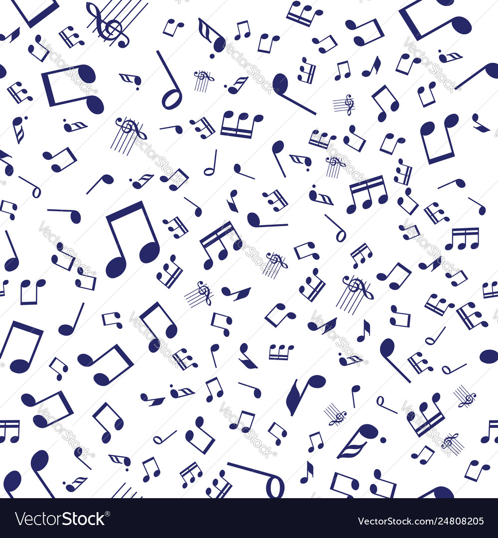 Seamless music notes pattern