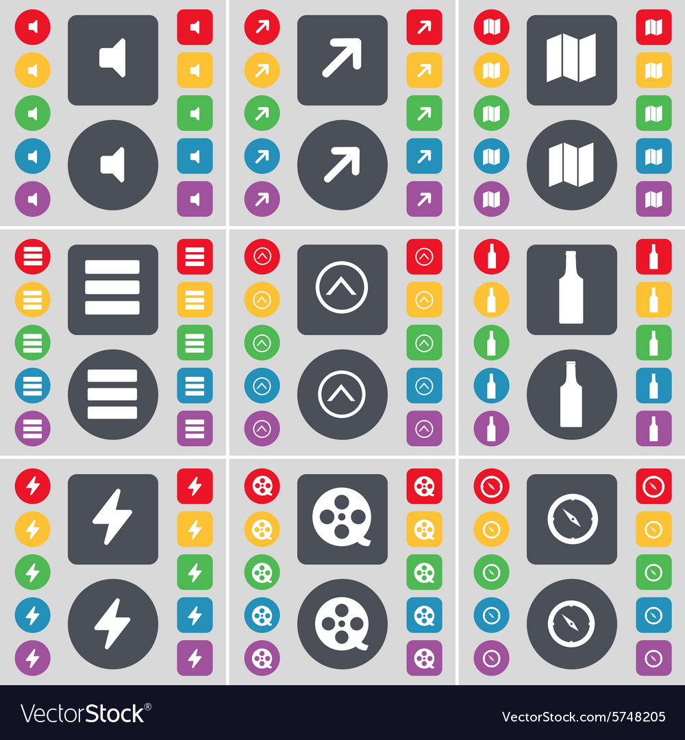 Sound full screen map app arrow up bottle flash
