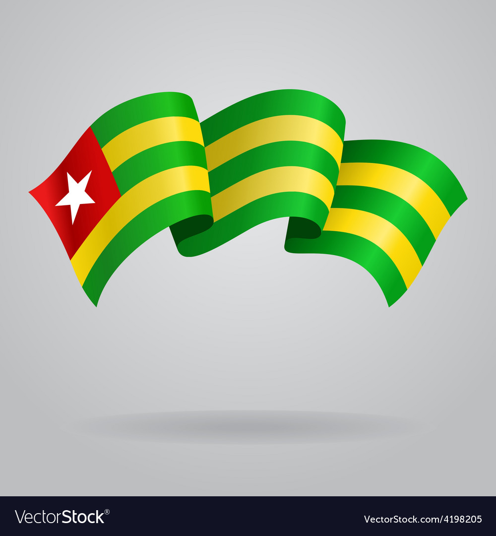 Togolese waving flag Royalty Free Vector Image