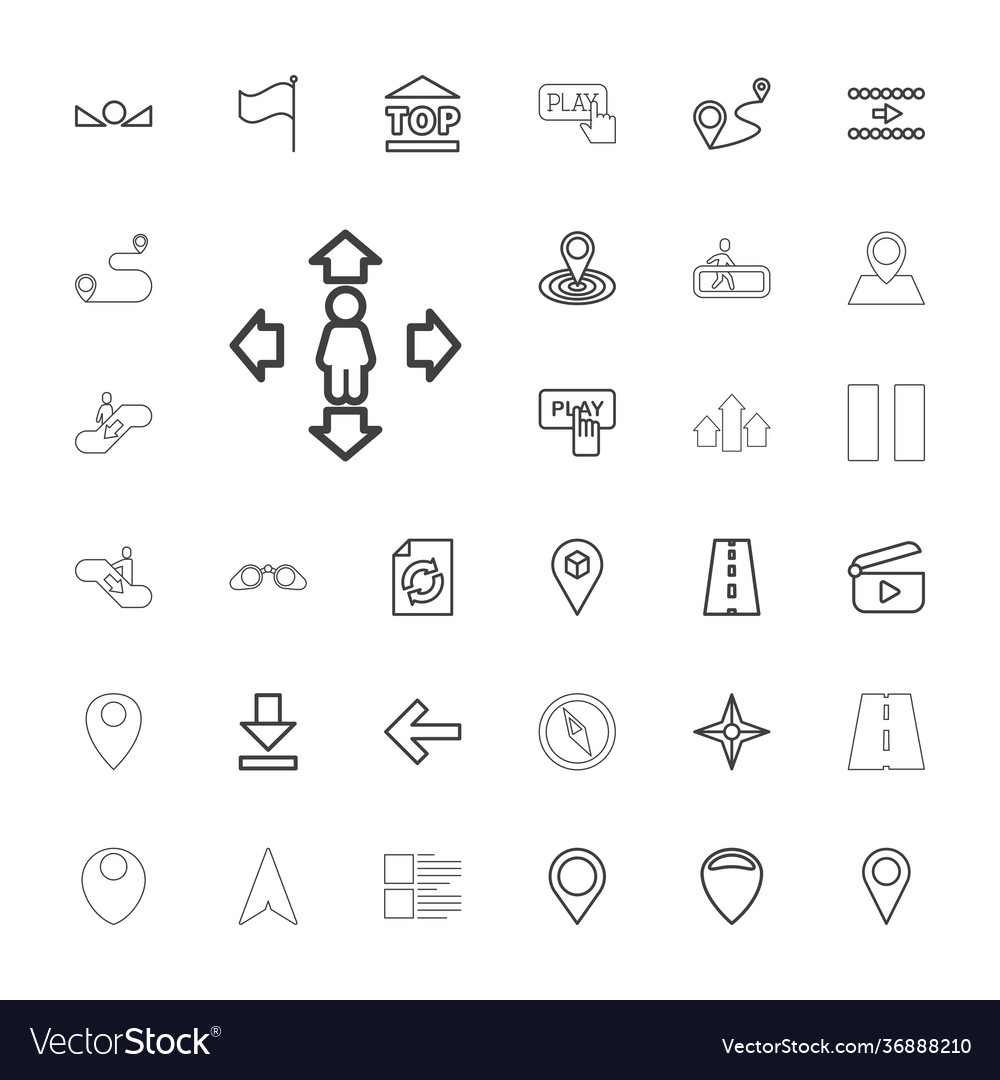 33 navigation icons