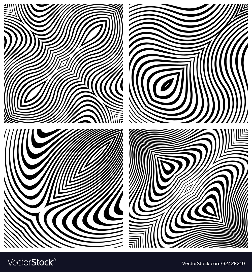 Abstract line patterns set