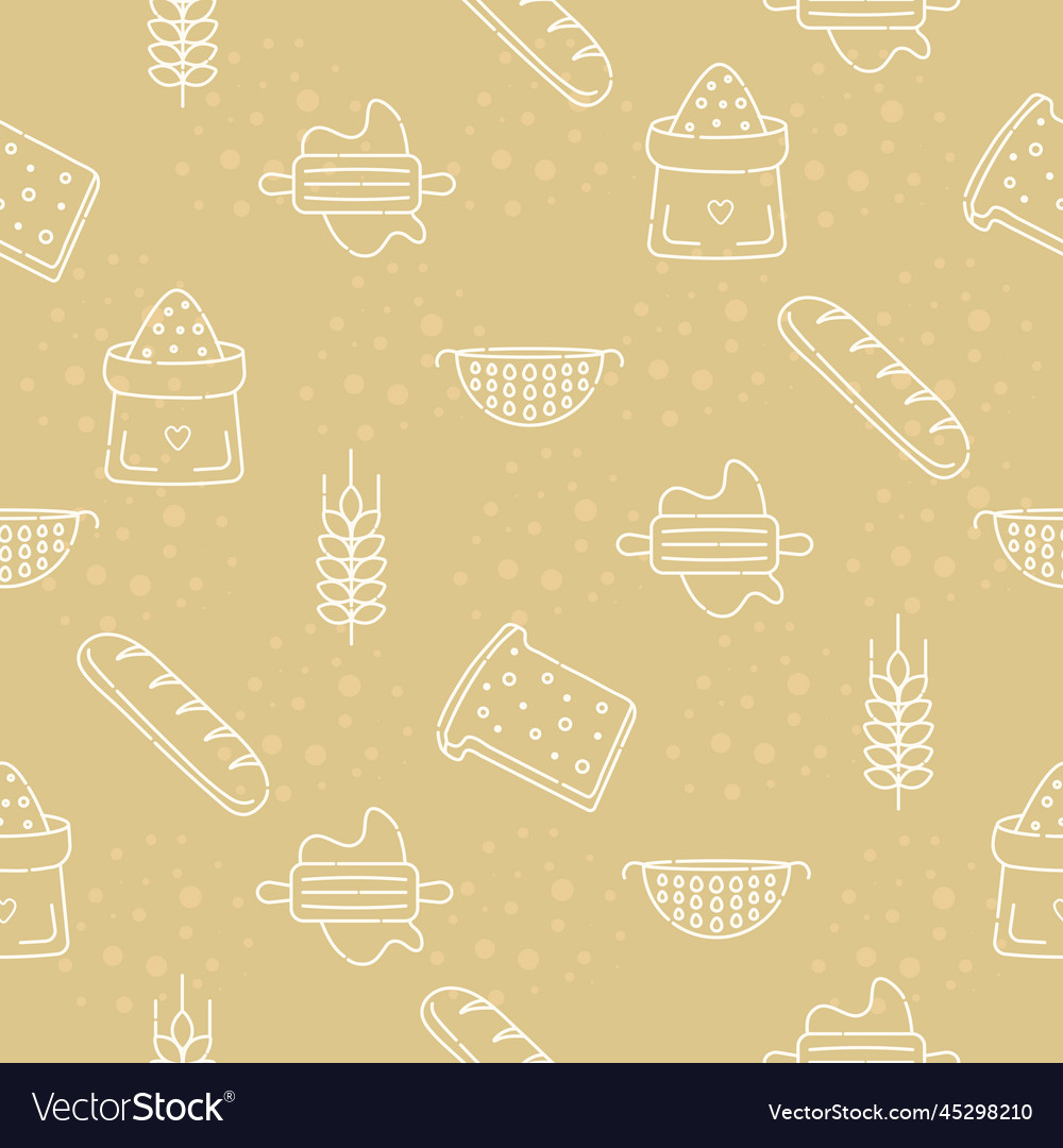 Bakery products seamless pattern