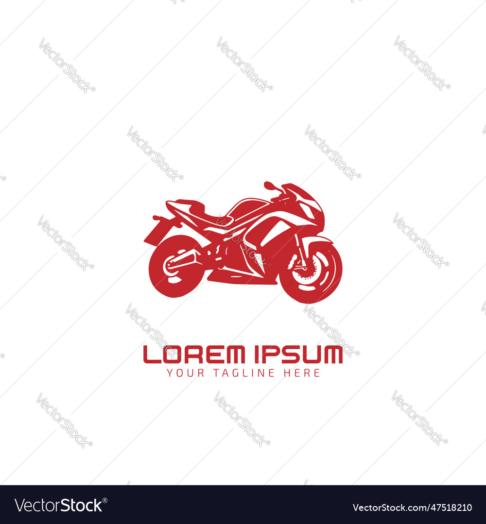 Bike logo abstract stylized motorbike icon Vector Image