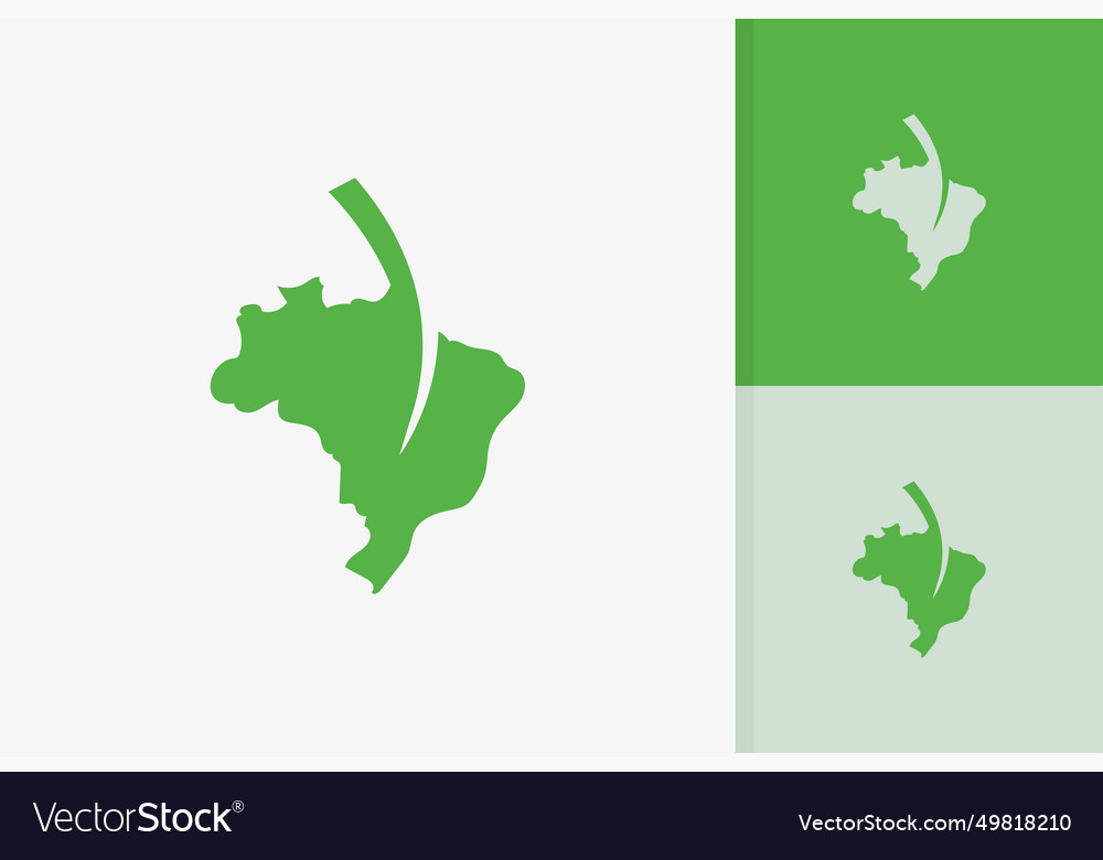 Brasilia map with leaf logo