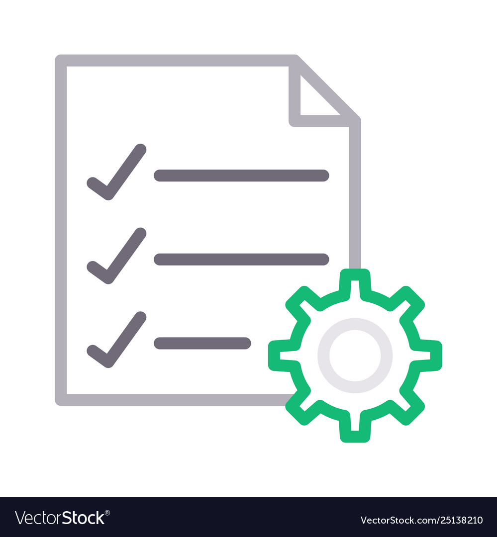Checklist setting vector image Checklist setting