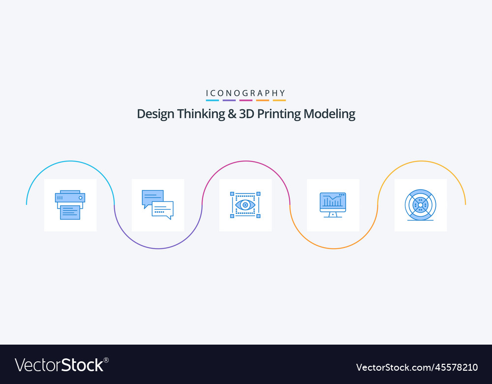 Design thinking and d printing modeling blue 5