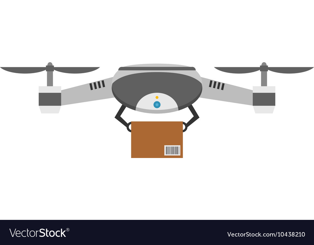 Drone quadcopter isolated