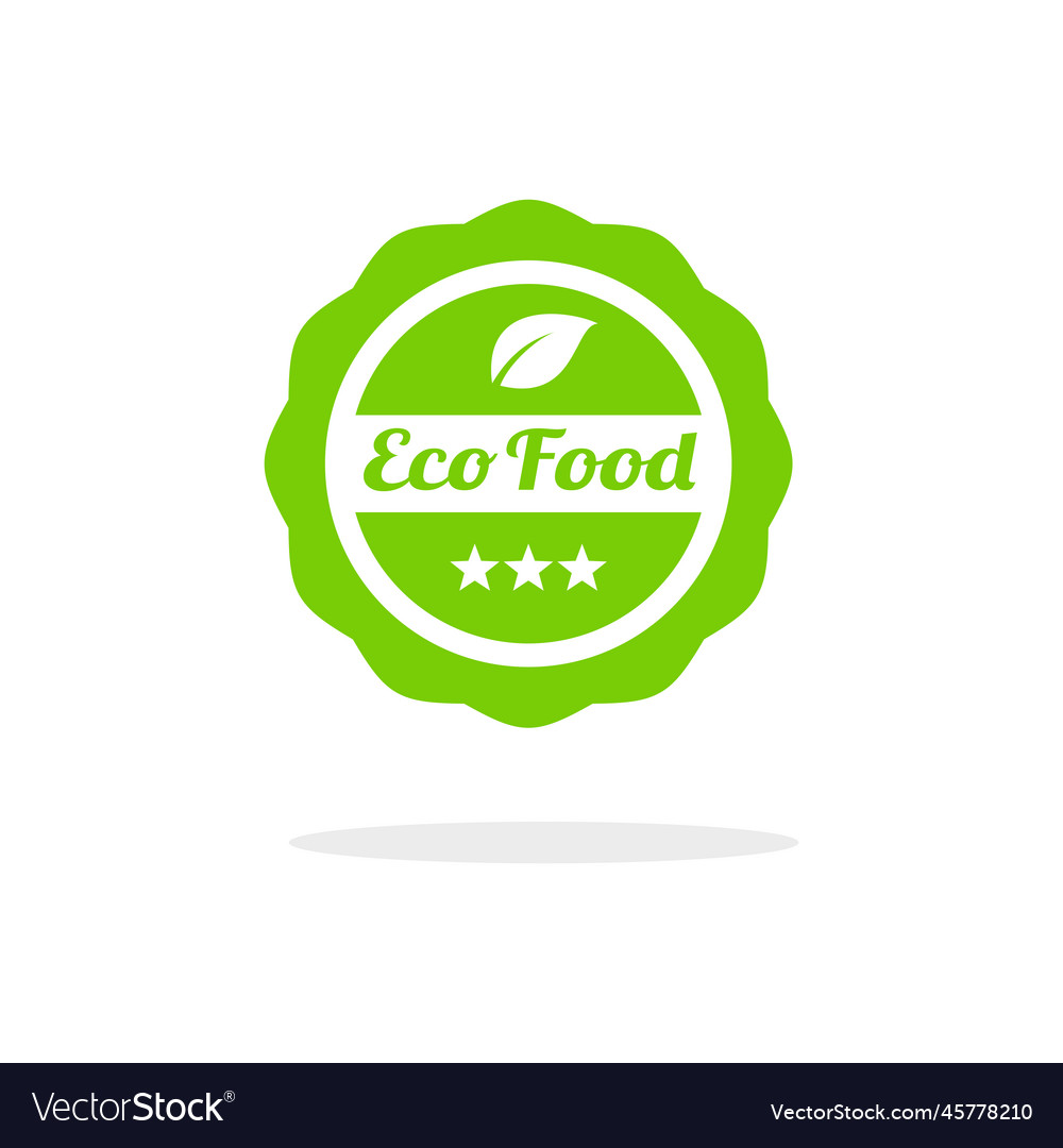 Eco Food Badge Logo Vorlage dieses Designs