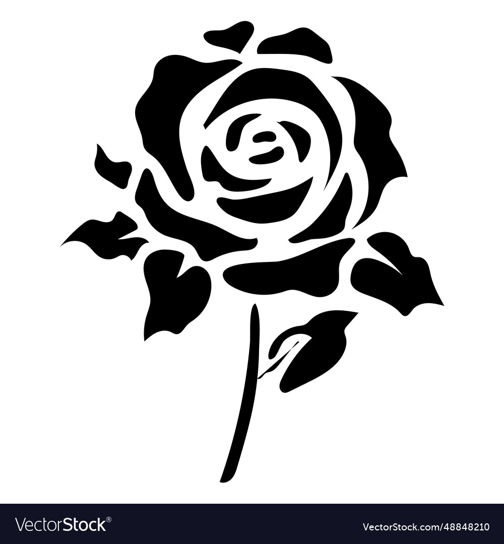 Flowering rose flat icon flower