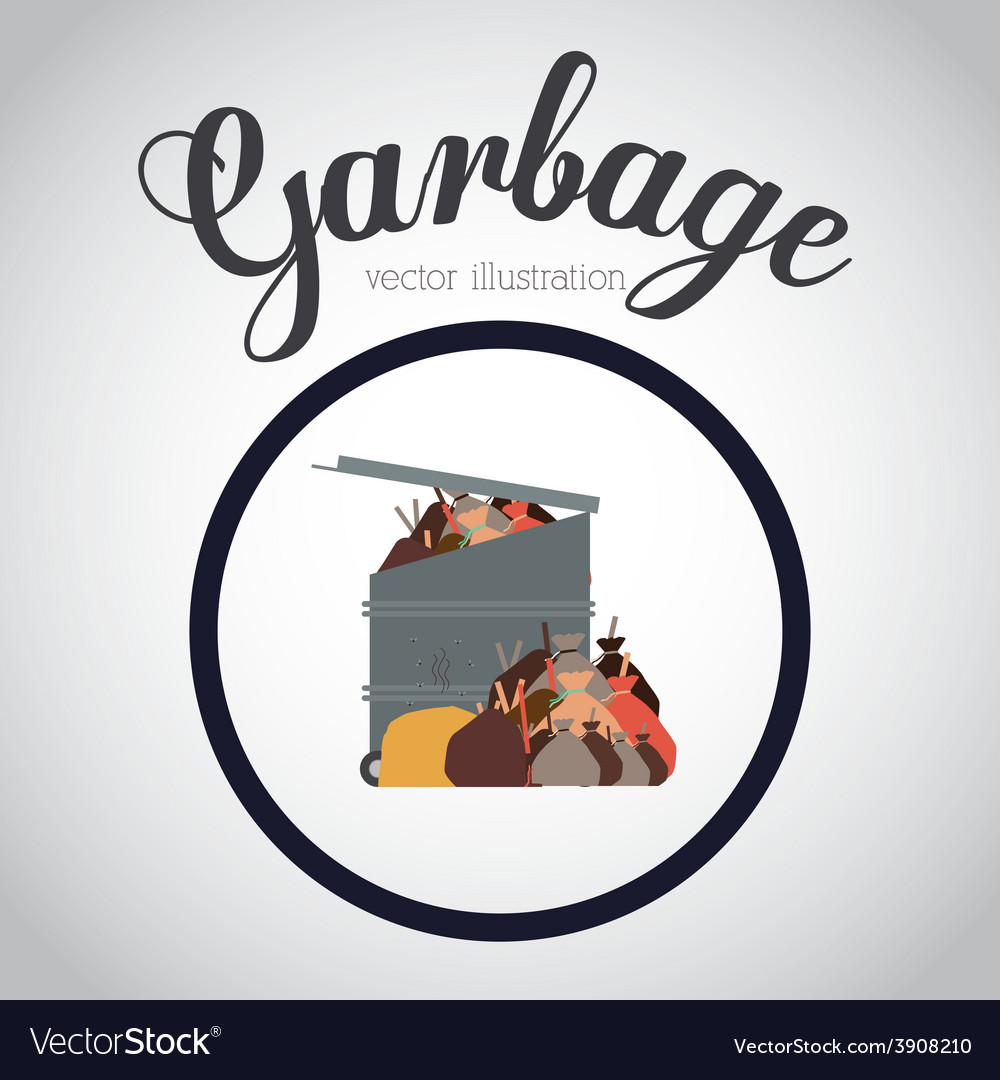 Garbage design over white background