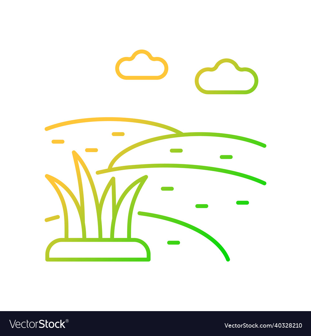 Grassland gradient linear icon