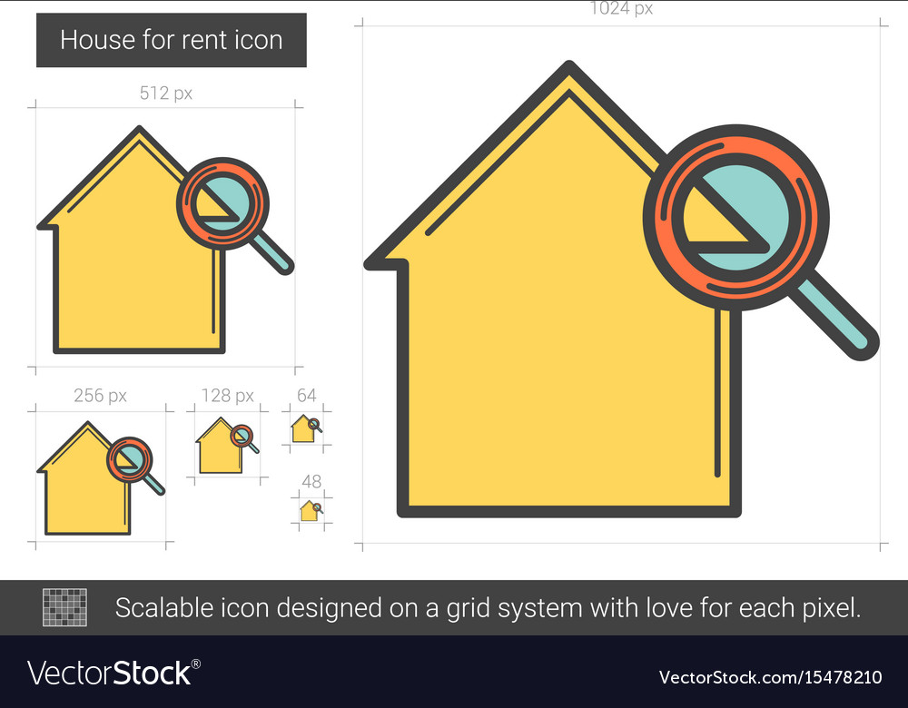 House for rent line icon