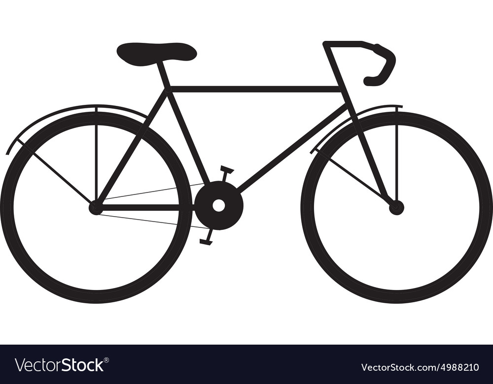 Icon bike bicycle in profile Royalty Free Vector Image