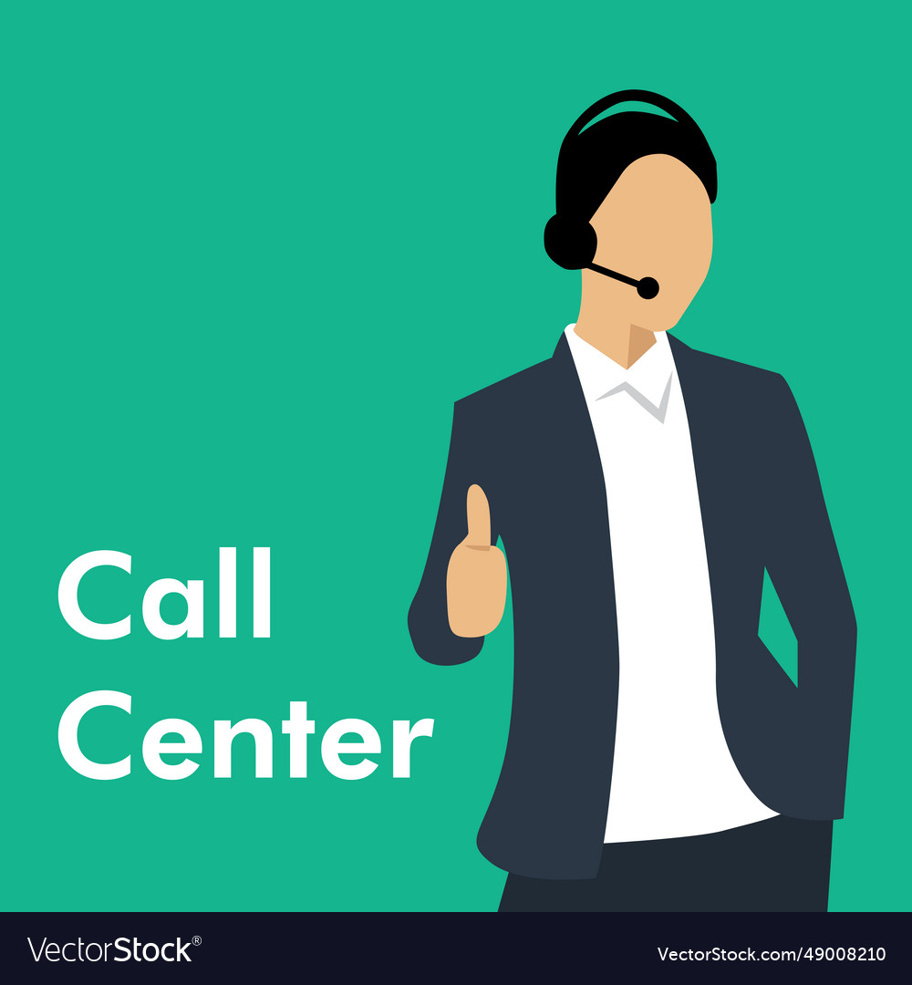 Image of support service operator with call