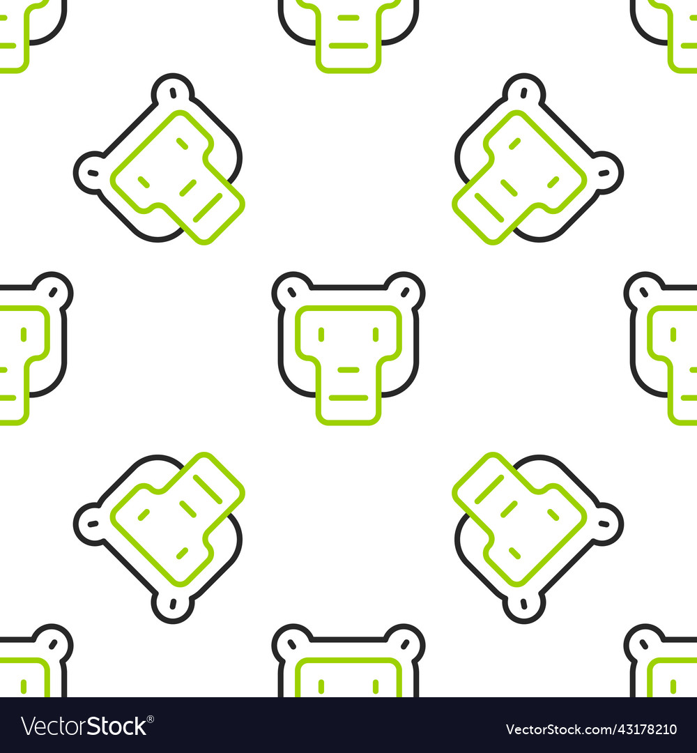 Line monkey icon isolated seamless pattern