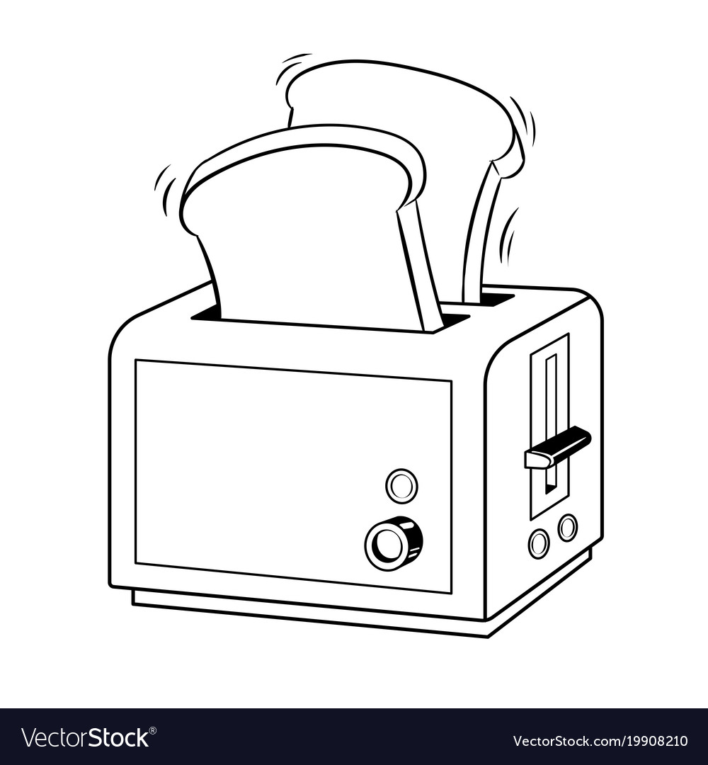 Retro Toaster with Toast