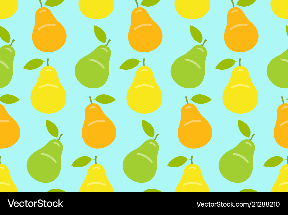 Seamless pattern with pear Royalty Free Vector Image