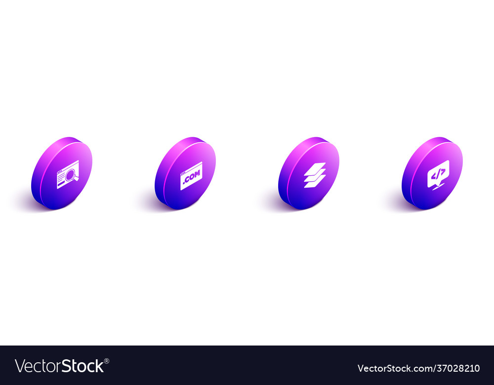 Legen Sie isometrische ui- oder ux-Design-Schichten und Front vector image Legen Sie isometrische ui- oder ux-Design-Schichten und Front