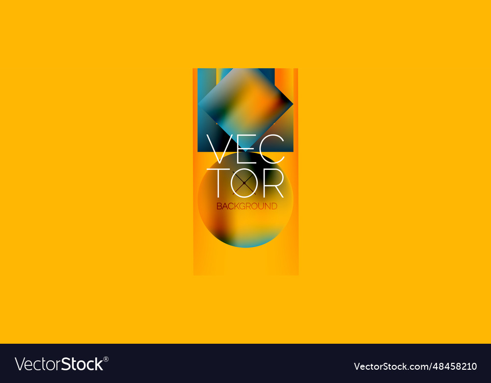 Squares and circles design fluid color gradients