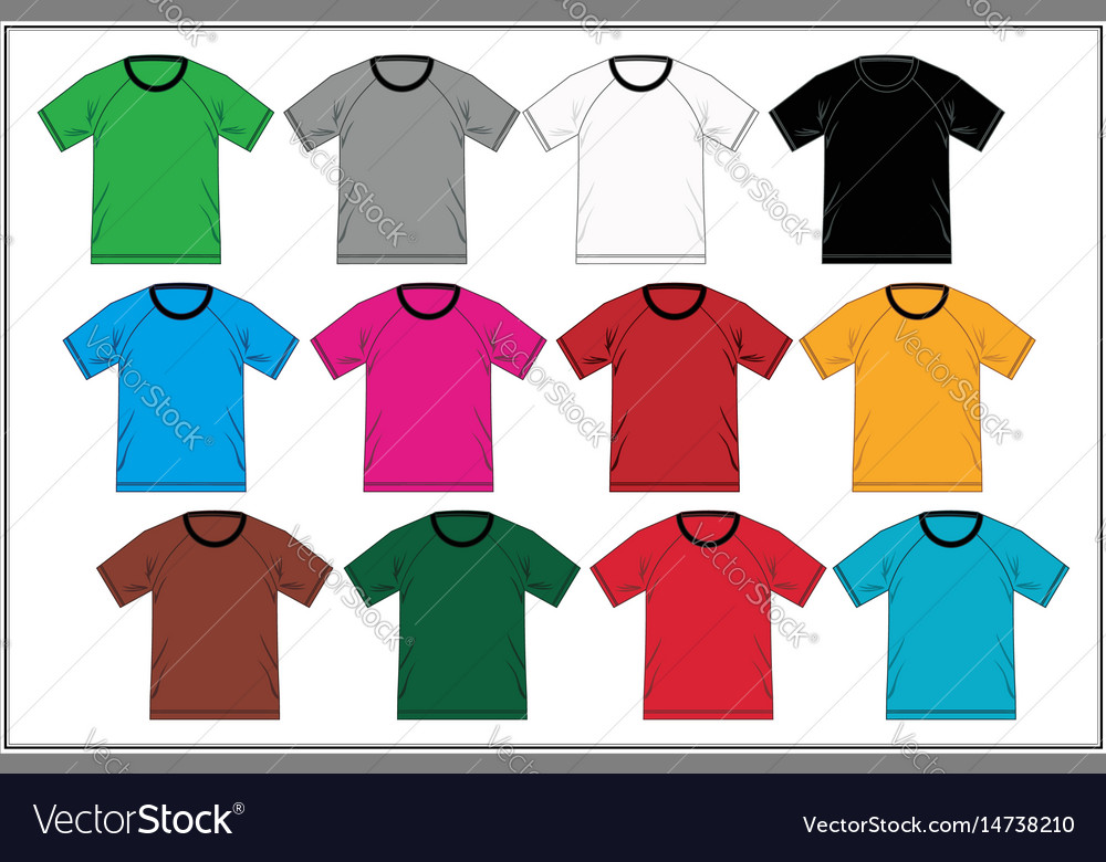 T shirt template raglan Royalty Free Vector Image