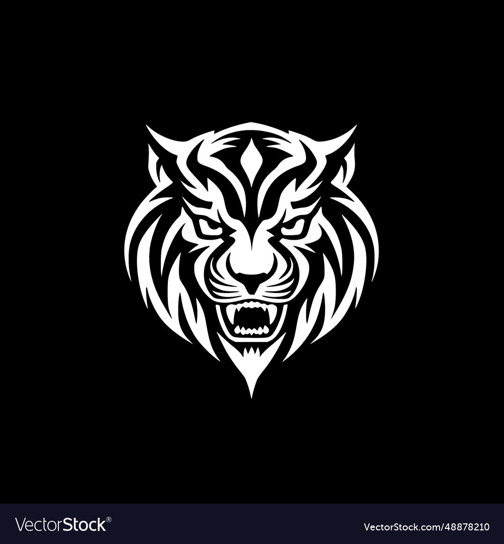 Tiger - minimalist and flat logo