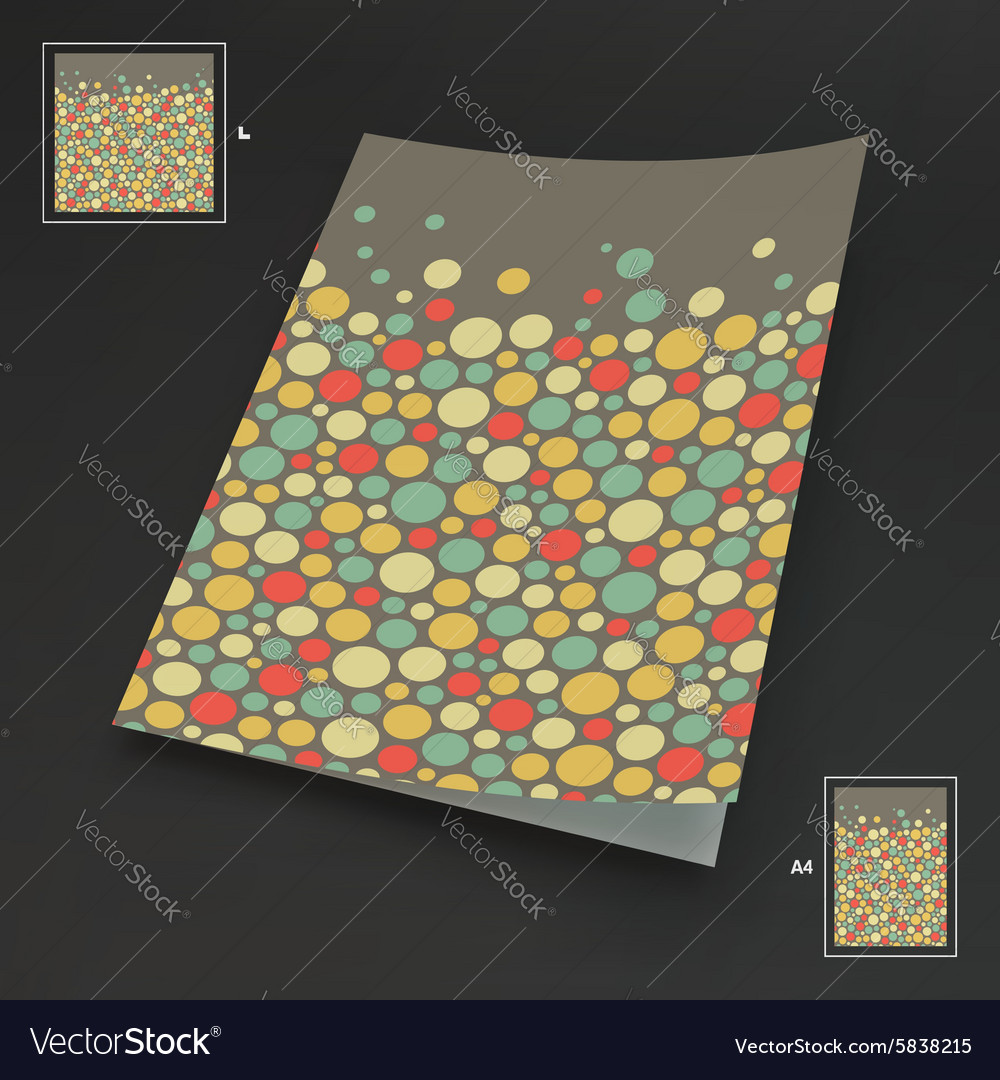 A4 business blank abstract background with color