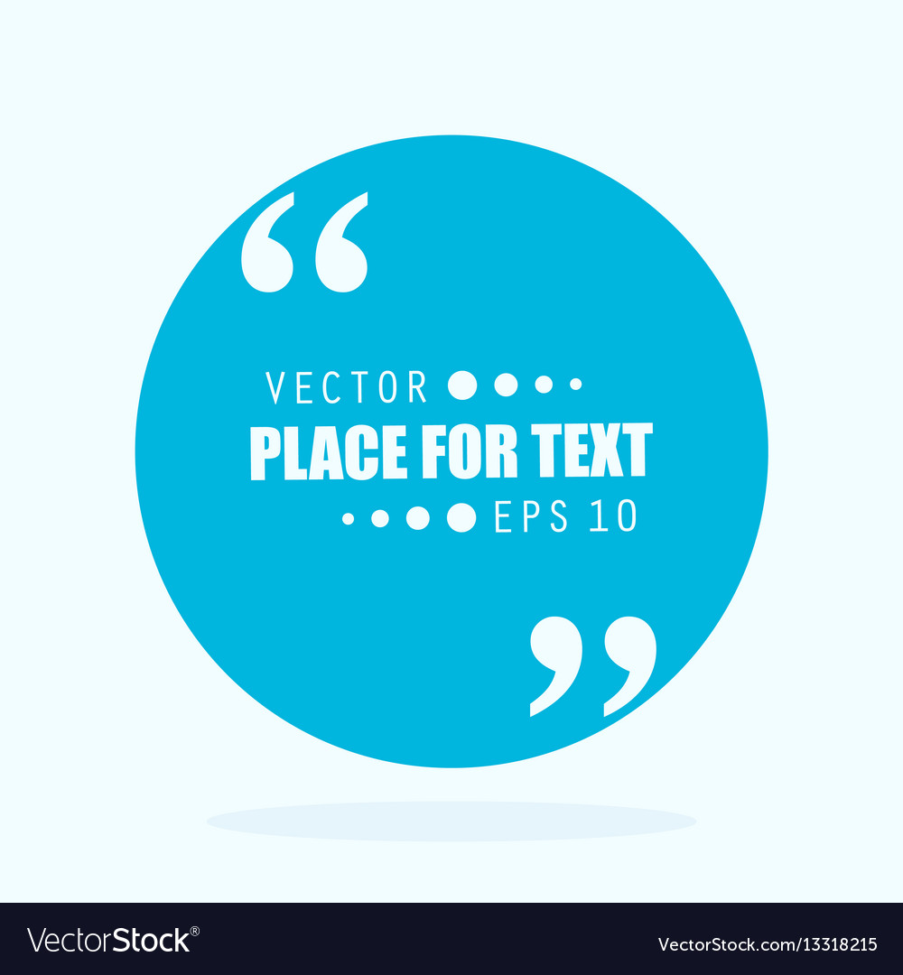 Abstract concept empty speech square quote
