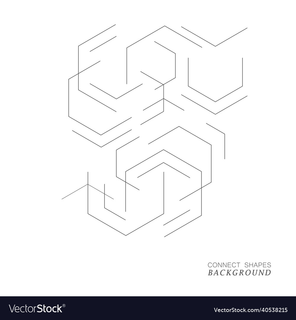 Abstract line shapes and pattern hexagon