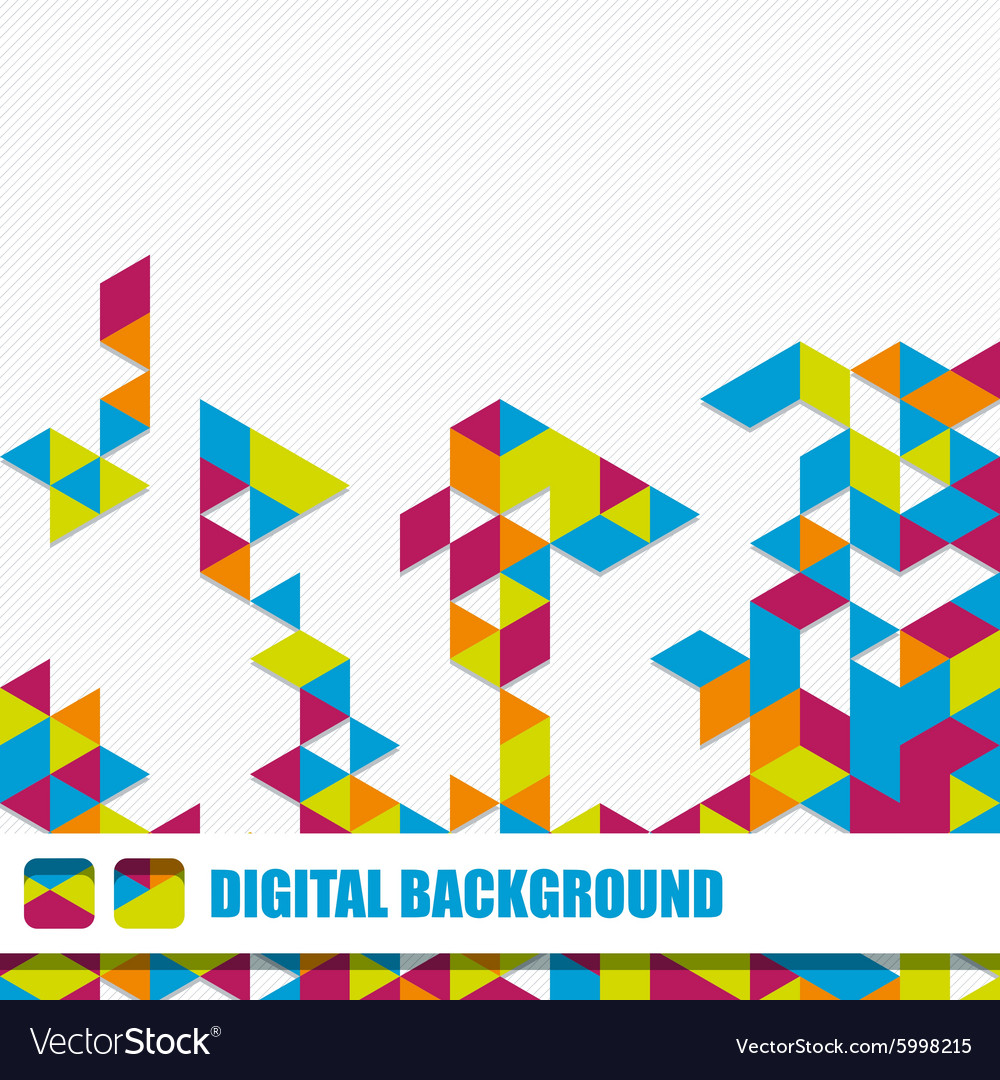 Background of different color triangles