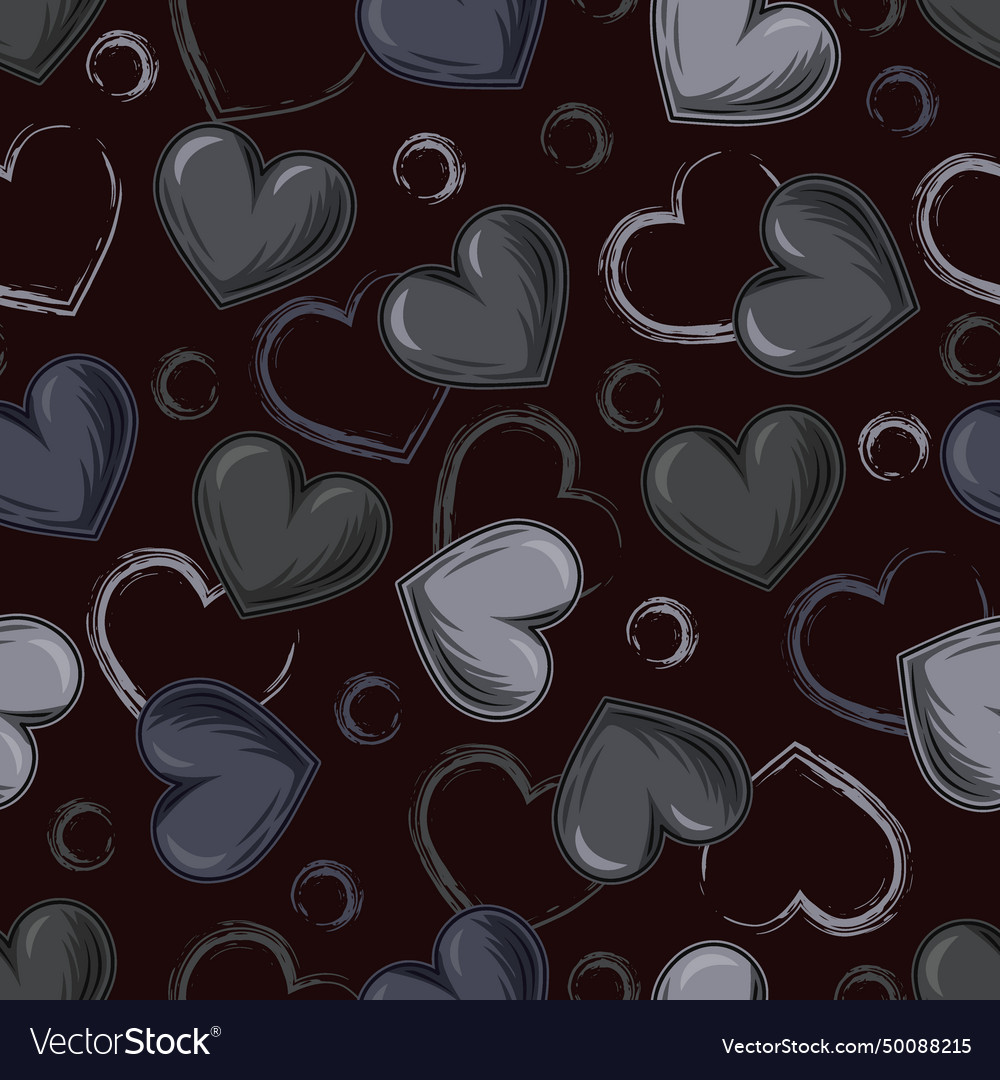 Camouflage gray pattern with hearts Royalty Free Vector