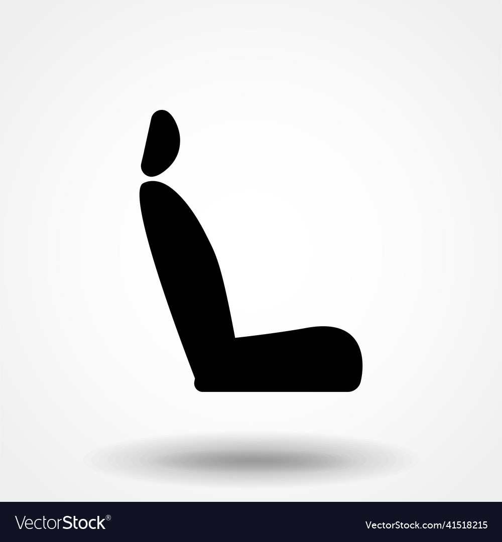 Car seat icon isolated on white background art