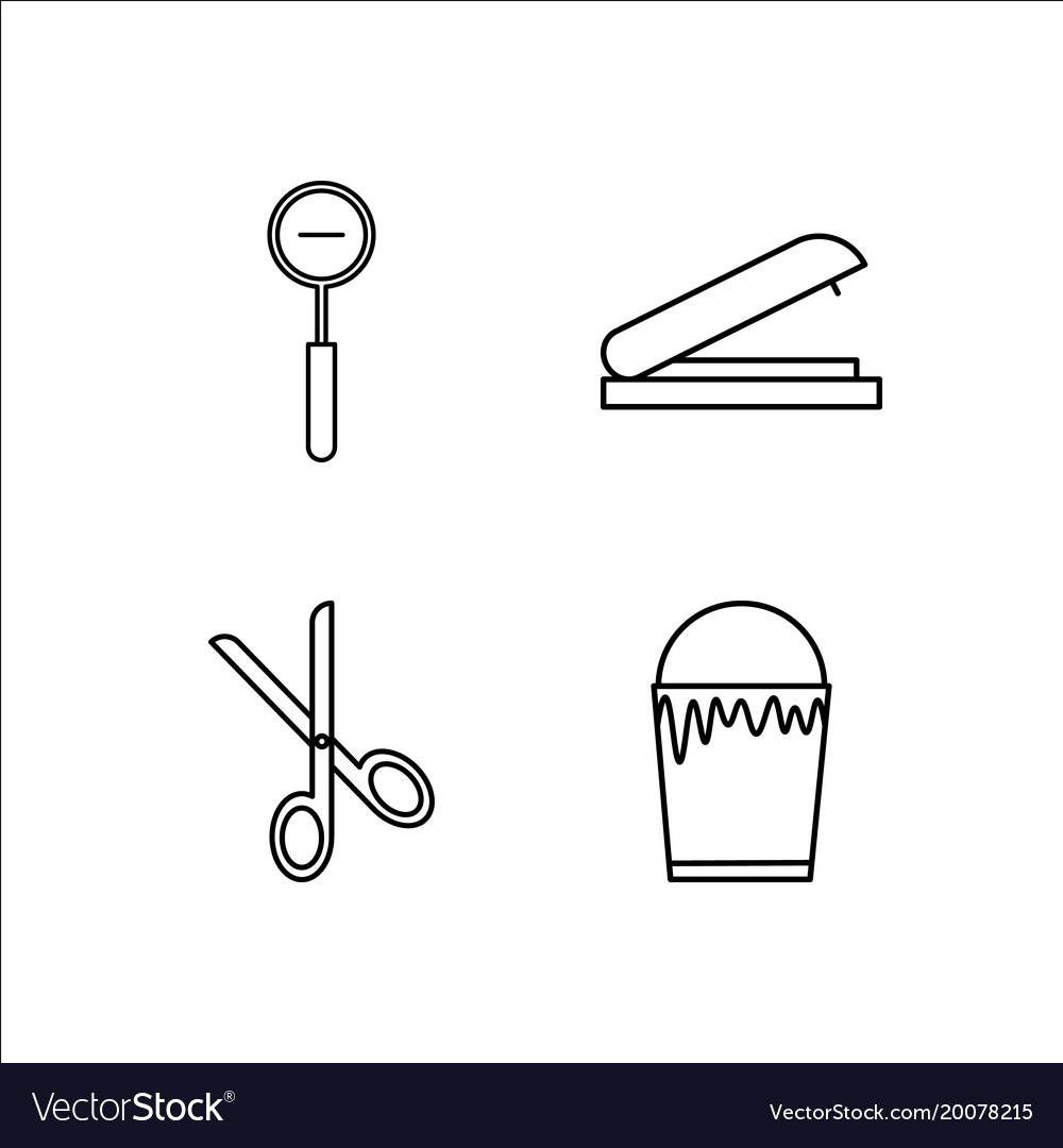Design and studio simple linear icon setsimple