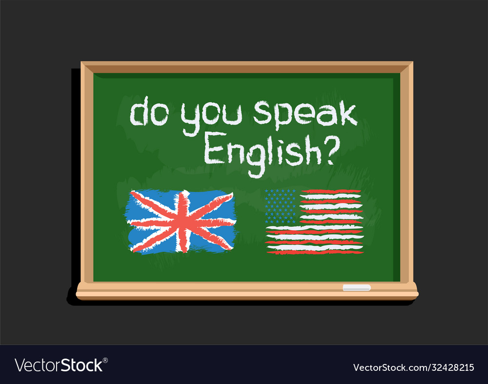 Do you speak english text on blackboard